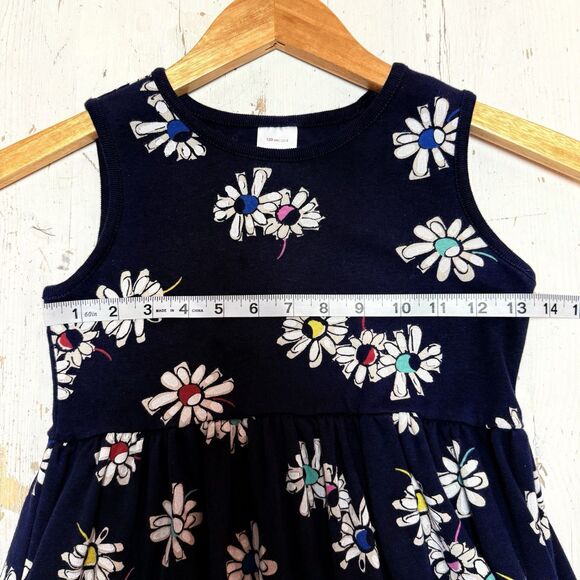 Hanna Andersson Floral Play Dress Girls Sz 8 Pockets Navy Sleeveless - Picture 10 of 12
